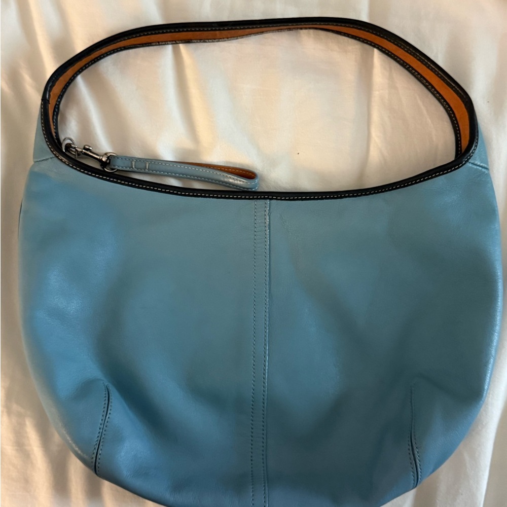 VINTAGE Coach Ergo Hobo Sky Blue